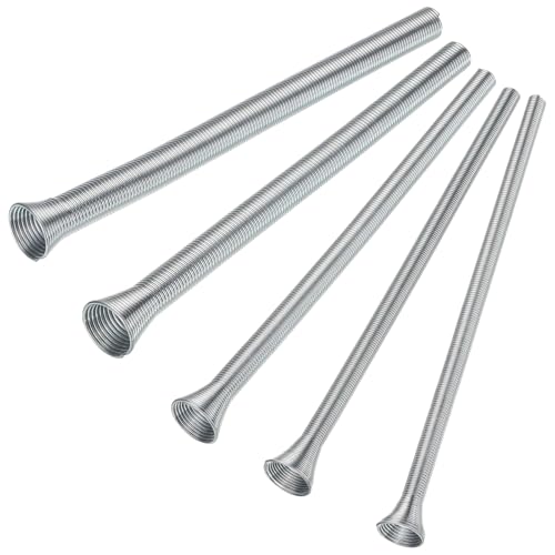 Spring Tubing Benders Kit 1/4, 5/16, 3/8, 1/2 and 5/8 Inch 5 in 1 Tube Bender Set for Copper, Brass, Aluminum and Thin Steel Tube