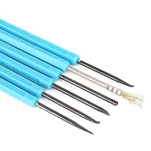 6pcs Welding Aids Solder Aid Soldering Accessory Kit Solder and Flux Welding Auxiliary Tool Solder Flux Solder Assist Tool Kits Pocket Tools Circuit Board Heating Carbon Steel