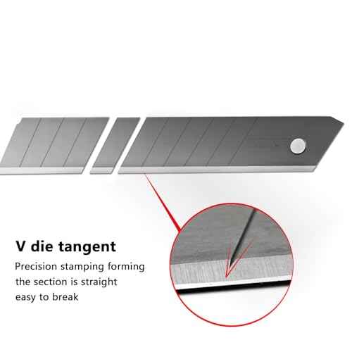 18mm Utility Knife Replacement Blades,60 Degree Snap Off SK4 Steel Blades for Retractable Cutting Knives, Hobby, Craft Knife, Box Cutter 20PCS
