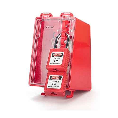 Lockout Tagout Lock Box Group Padlock Box Wall-Mounted Locks Lock Out Tag Out Station 8 Locking Positions &1 Key Slot
