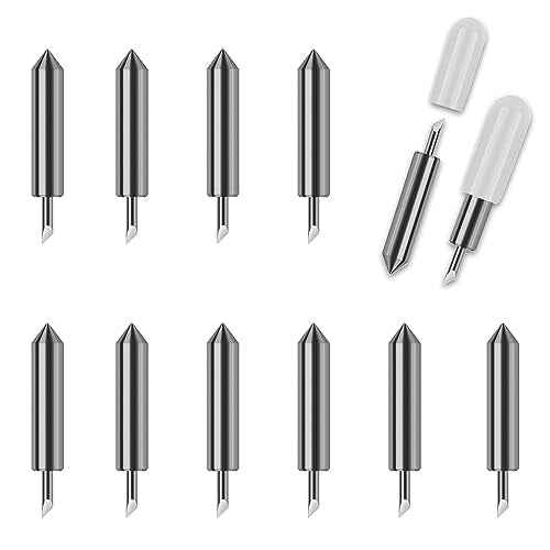 THANMAO 10PCS Replacement Cutting Blades Compatible with Joy/Joy Xtra, Cut Vinyl Fabric Carbide Standard Blade Compatible with Joy Machine