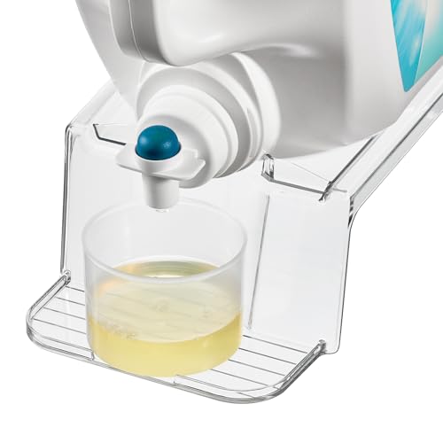 iDesign Detergent Holder, Clear - 2-Tier Stand with Drip Tray, Pack of 1
