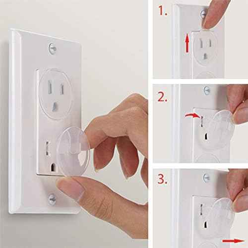 50 Pack Outlet Covers Baby Proofing Clear Outlet Covers Baby Safety Outlet Plug Covers Safe & Secure Electric Plug Protectors Sturdy Childproof Socket Covers for Home & Office