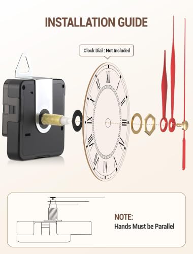 3 Pack Quartz Clock Movement Kit with Small Hands for DIY Repair