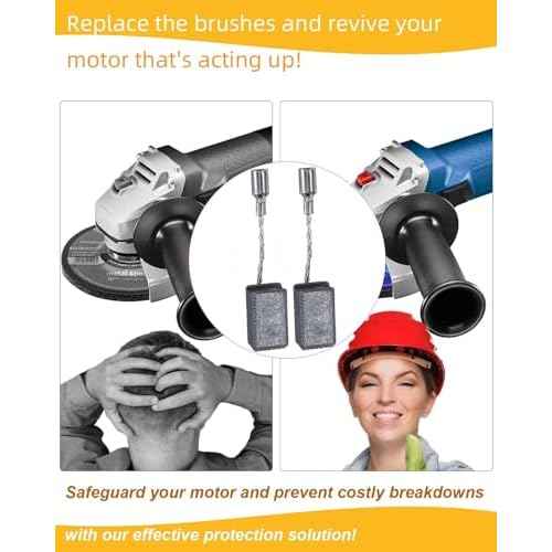 4 PCS Carbon Brushes Compatible for Bosch 1380 GWS 7-115 Angle Grinder 1 619 P02 870 S16G, Brush Replacement Part for Power Tools