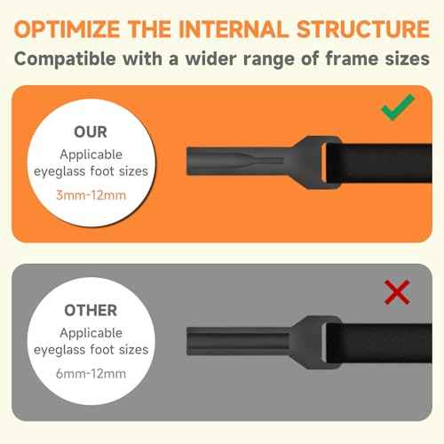 Kids Glasses Straps - 8 Pieces Adjustable Eyeglass Fixing Glass Straps for Mens, Womens Eyeglasses, Kids, Sunglasses (5-8 inch Small)