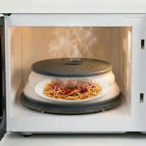 WENWELL Black Collapsible Microwave Splatter Cover 10.5 Inch