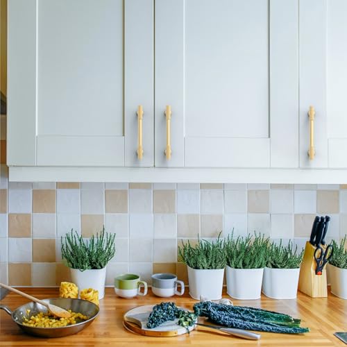 Asidrama 10 Pack 3 Inch Brushed Gold Kitchen Cabinet Handles - Model Included