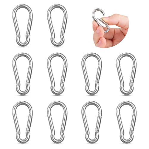 SharingMoment Stainless Steel Carabiner Clips 1.57 Inch, Heavy Duty Keychain Hooks