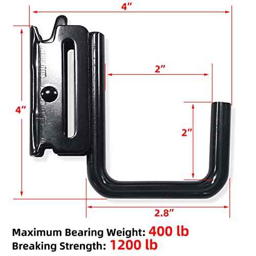 12PCS E Track J Hooks Heavy Duty E Track X Track Steel Hanger, Spring Fitting E Track Accessories for Enclosed Trailer, Cargo Van,Semi-Trucks Trailer,Black