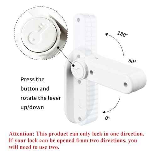 Childproof Door Lever Lock Prevents Toddlers Pets from Opening Doors, No Drill Tool Needed Easy to Instal, Child Safety Locks for Doors, Windows, washrooms (Black, Pack, 4)