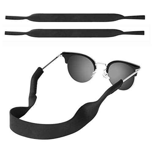 Men/Women Sunglass Straps, Safety Eyewear Retainer, Neoprene-Ideal for Sports&Outdoor, Fit Most Glasses,5pack(Black)