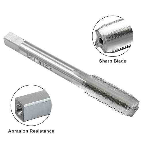 Hordion M12 x 1.5mm Tap and Die Set, High-speed Steel Thread Tap Die Set,Right Hand Machine Tap with Round Threading Die