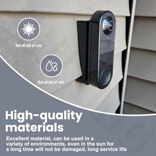 Doorbell 4" Standard Vinyl | Aluminum | Hardi Board | Cedar Siding Mount Compatible with REO-Link Doorbell WiFi Camera, Wedge Kit Design for Nest Wireless Doorbell - Keep The Doorbell Level