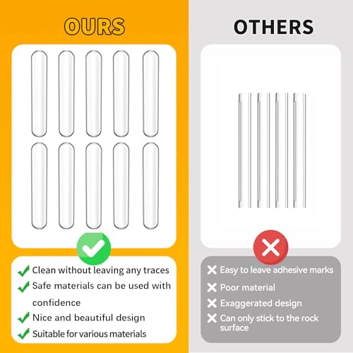 6.3cm x 1cm Wall Bumpers 10pcs Self-Adhesive Door & Furniture Protectors