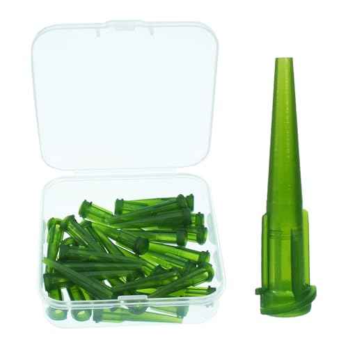 100pcs 14GA Plastic Tapered Pinhead Blunt Syringe Tips Adhesive Dispensing Plastic Glue Tips for Oil or Glue Applicator Lndustrial All Plastic Conical Needle Nozzle