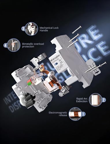 32A AC Miniature Circuit Breaker 2-Pole 120/240V DIN Rail Mount, Grid-Tied Solar & Home Use