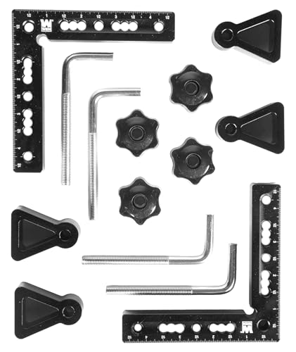 WEN 4.5-Inch 90° Positioning Squares with Clamp Assemblies – Precision Setup Blocks (ME900L)