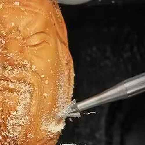 Luo ke 6 Pcs 3/32 Inch Shank Tungsten Steel Engraving Router Bits, Olive Amber Carving Drill Bits for Rotary Tools (2.3mm Carving bits)