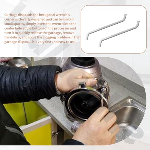 Garbage Disposal Unjamming Wrench Tool for InSinkErator & Moen - Silver