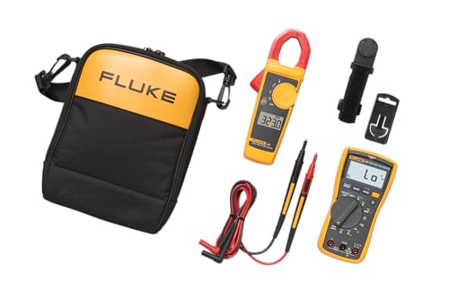 Fluke Multimeter & Clamp Meter Kit for Electricians - AC/DC Voltage & Current