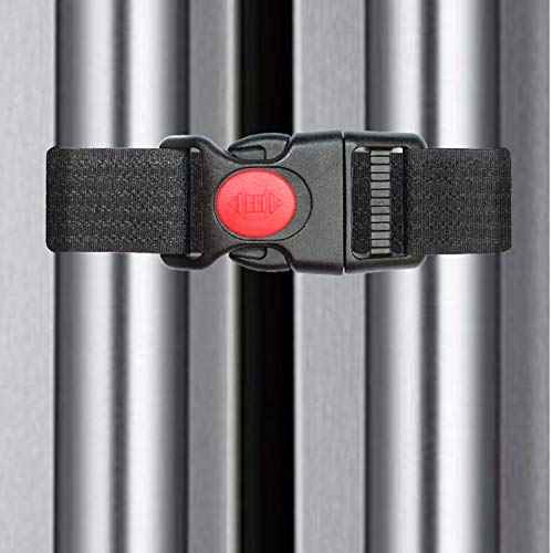 French Door Fridge Lock Multifunctional Baby Cabinet Lock for Refrigerators Cabinets RV Cable Tie Best Gifts for Child Safety Products Black 2 Pack