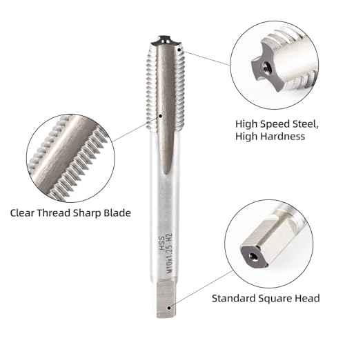 M10 x 1.25 Metric Thread Tap and Die Set, M10 x 1.25mm High-speed Steel Machine Tap Die Set Right Hand