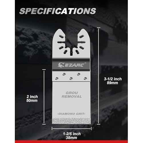 EZARC Diamond Oscillating Blade, Flush Cutting Oscillating Multi Tool Saw Blades for Grout Removal, Cleaning Mortar, 10-Pack
