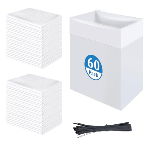 Foifatt 60 Pack 15-Inch Trash Compactor Bags - Leak-Proof, Heavy-Duty Kitchen Waste Liners