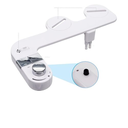 Bidet Toilet Seat Attachment Water Sprayer with Adjustable Pressure, Non-Electric Toilet Bidet,Eco Friendly with Dual Self-Cleaning Nozzles & Easy Installation