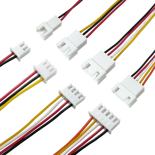 20Pcs XH2.54mm Male Female Extension Cord Connectors, 2-5Pin Wire Terminals