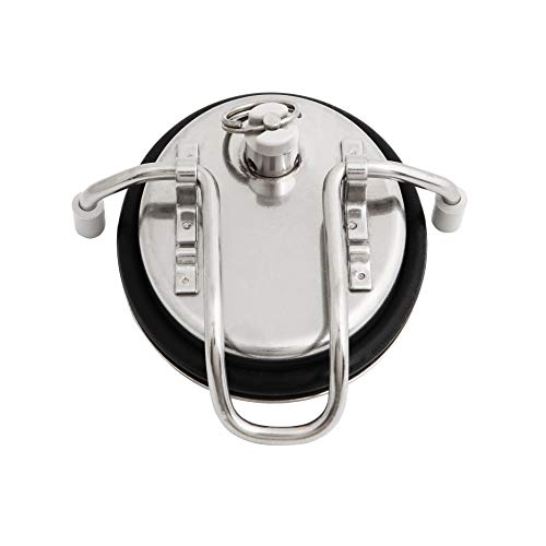 304 Stainless Steel Cornelius Keg Lid with O-Ring – Fits Corny/Soda Kegs, 130 PSI