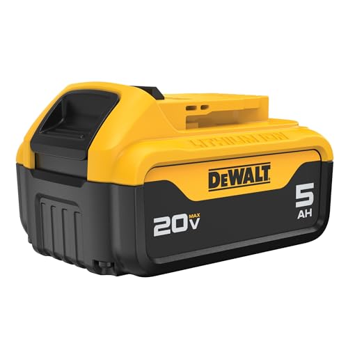 DEWALT 20V MAX Lithium-Ion Battery 5.0Ah, Compatible with 20V MAX Tools, DC B205, 1 Count