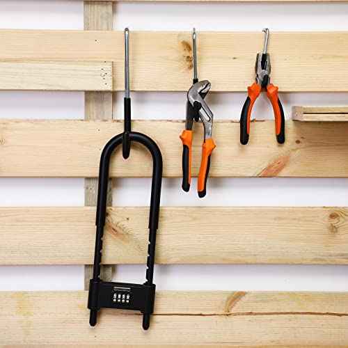 Hotop 18 Pcs Rafter Hanger Heavy Duty Large S Hooks Rafter Hanger for Garage Ladder Bike Fence Storage Organizer S Shaped Hooks(Black)