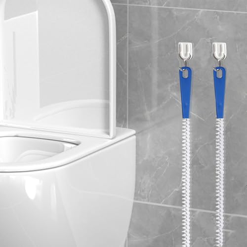 Drain Cleaning Brush 2 Pack, 23.6-Inch Clog Remover for Sinks & Pipes