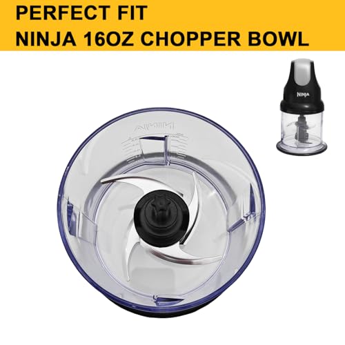 Kaluly 4-Blade Ninja Express Chop Replacement Blade for NJ110GR NJ100 16-Oz Bowl – 1 Pack