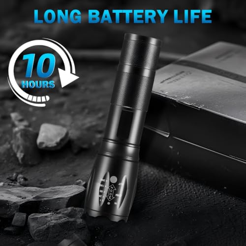 Staaricc 6-Pack LED Small Flashlights with 5 Modes & Adjustable Focus, Compact & Waterproof