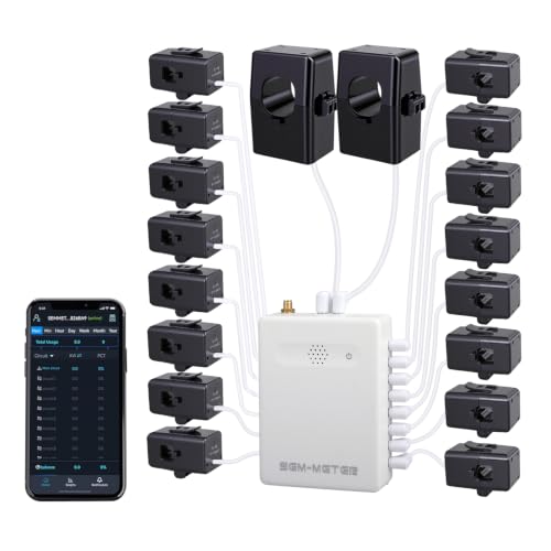 Fusion Energy Smart Home Energy Monitor with 16 50A Circuit Sensors, Real-Time Power & Cost Tracking