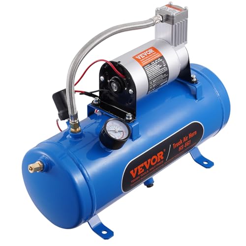 VEVOR 12V Blue Air Compressor with 1.6 Gallon Tank for Tire & Air Mattress Inflation