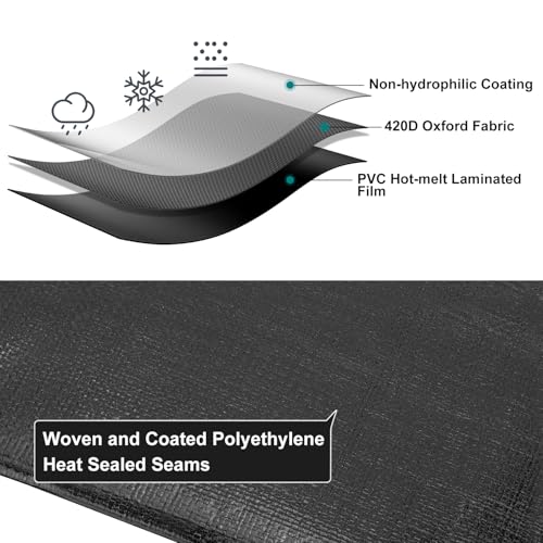 8 Mil Black Heavy Duty Waterproof Tarp 10x20 Feet – Patiobay Heavy-Duty Polyethylene Cover