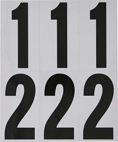 Hillman Reflective Adhesive Mailbox Numbers Pack - 3 Inch, Black & White, Weatherproof, Mailbox Variation