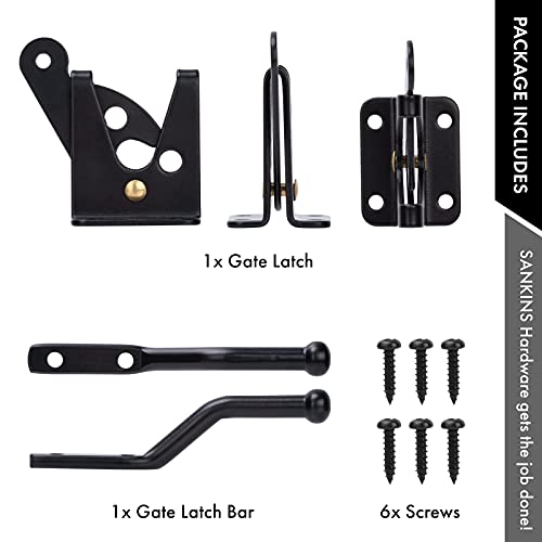 Self Locking Gate Latch for Wooden Fence - Gravity Lever Lock, 1pcs - SANKINS Normal