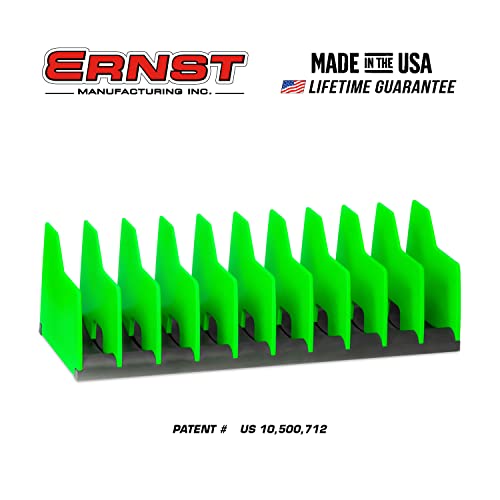 Ernst Plier Pro Green No-Slip Pliers Organizer - Holds 10 Tools, USA Made