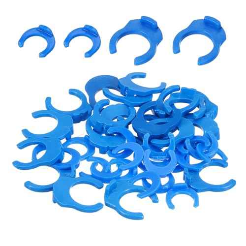 uxcell 40Pcs 1/4 Inch 3/8 Inch Locking Clip Set for RO Water Filtration Systems Tube Quick Connect Lock Clamps Fitting Replacement Parts, Blue