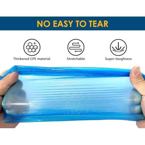 Shoe Covers Disposable Non Slip -100 Pack(50 pairs) 15.7'' Hygienic Waterproof Foot Booties Covers Recyclable Shoe Booties Covers for Indoors, Fits Up to US Men's 11 & US Women's 13