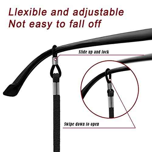 Glasses Strap(6 PCS) Sports Eyeglass Strap,Adjustable Sunglasses Lanyard Neck Holders Cord Retainer for Men Women