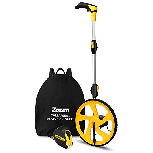 Zozen 12-Inch Measuring Wheel in Feet & Inches, Collapsible Mechanical Distance Finder