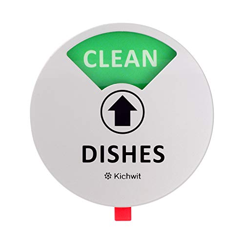 Kichwit Dishwasher Magnet Sign, 4-Inch, Silver – Clean/Dirty/Running/Empty (Variation: Silver)
