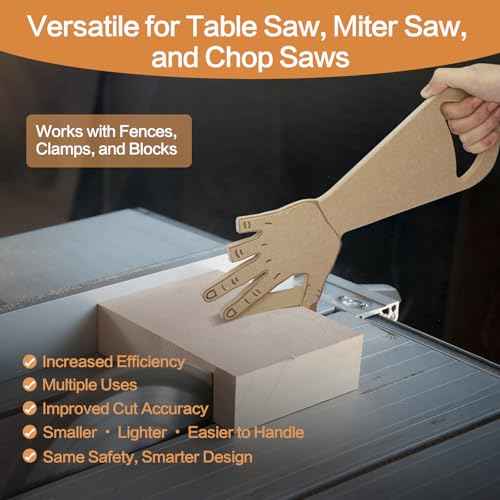 Table Saw Push Stick Hand Shape Safety Block for Saw, Miter, Router Table, Jointers ? Missing Finger Design Woodworking Stick, Creative Tool for Woodworkers, DIY Projects or Father¡¯s Day