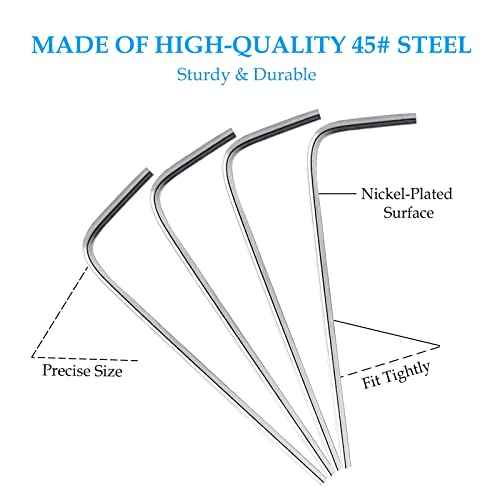 Bivethoi 20 Pcs 3mm Allen Wrench L-Shaped Hex Key Wrench Set, Small Metric Hexagon Tool